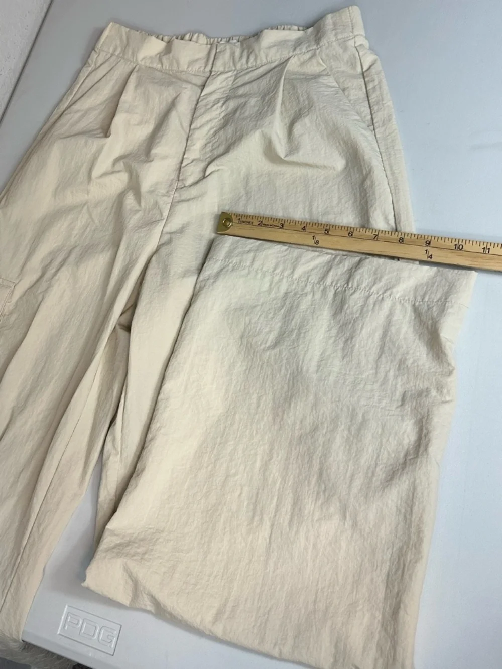 Wilo The Label Anthropologie Wide Leg Parachute Fly Cargo Pants Tan Size Small